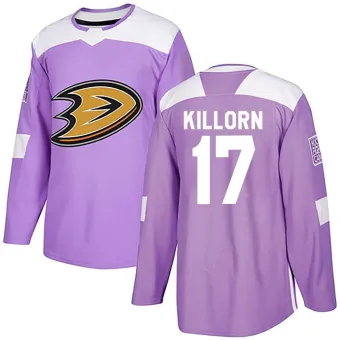 Men's Alex Killorn Anaheim Ducks Fights Cancer Practice Jersey - Purple Authentic