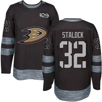 Men's Alex Stalock Anaheim Ducks 1917-2017 100th Anniversary Jersey - Black Authentic