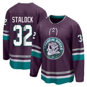 Men's Alex Stalock Anaheim Ducks 30th Anniversary Premier Jersey - Purple Breakaway