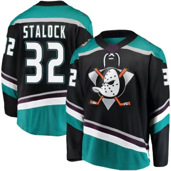 Men's Alex Stalock Anaheim Ducks Alternate Jersey - Black Breakaway