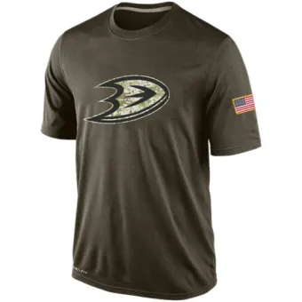 Men's Anaheim Ducks Salute To Service KO Performance Dri-FIT T-Shirt - Olive