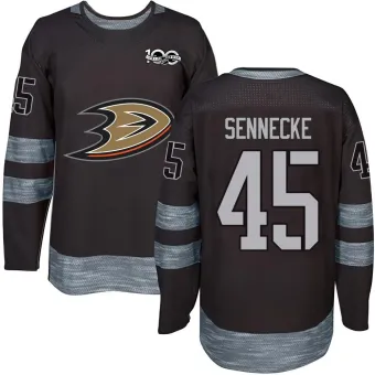 Men's Beckett Sennecke Anaheim Ducks 1917-2017 100th Anniversary Jersey - Black Authentic