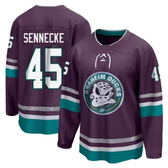 Men's Beckett Sennecke Anaheim Ducks 30th Anniversary Premier Jersey - Purple Breakaway