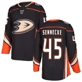 Men's Beckett Sennecke Anaheim Ducks Home Jersey - Black Authentic