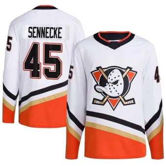 Men's Beckett Sennecke Anaheim Ducks Reverse Retro 2.0 Jersey - White Authentic