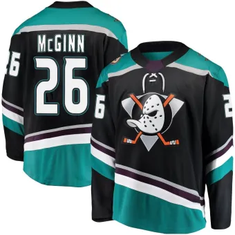 Men's Brock McGinn Anaheim Ducks Alternate Jersey - Black Breakaway