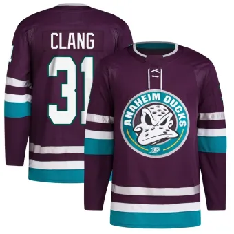 Men's Calle Clang Anaheim Ducks 30th Anniversary Primegreen Jersey - Purple Authentic