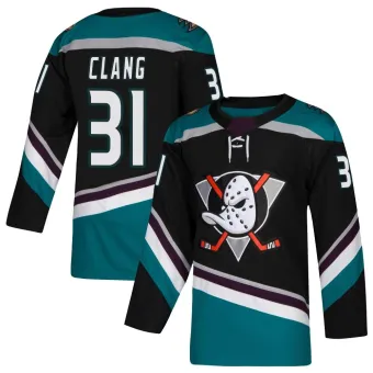 Men's Calle Clang Anaheim Ducks Teal Alternate Jersey - Black Authentic