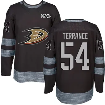 Men's Carey Terrance Anaheim Ducks 1917-2017 100th Anniversary Jersey - Black Authentic