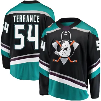 Men's Carey Terrance Anaheim Ducks Alternate Jersey - Black Breakaway