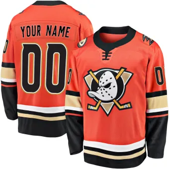 Men's Custom Anaheim Ducks 2019/20 Alternate Premier Jersey - Orange Breakaway