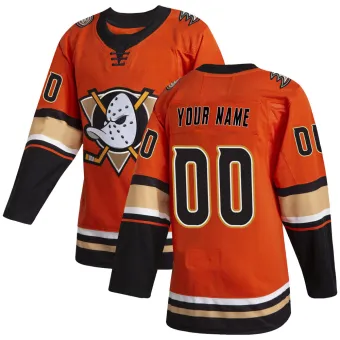 Men's Custom Anaheim Ducks Alternate Jersey - Orange Authentic