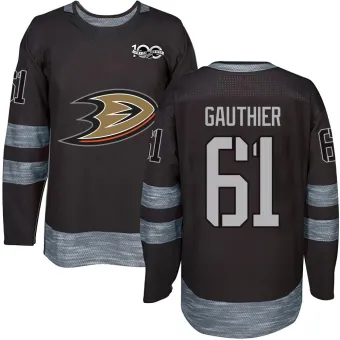 Men's Cutter Gauthier Anaheim Ducks 1917-2017 100th Anniversary Jersey - Black Authentic