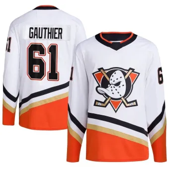 Men's Cutter Gauthier Anaheim Ducks Reverse Retro 2.0 Jersey - White Authentic