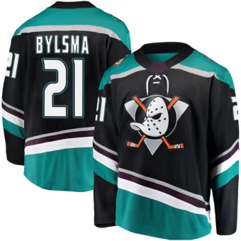 Men's Dan Bylsma Anaheim Ducks Alternate Jersey - Black Breakaway