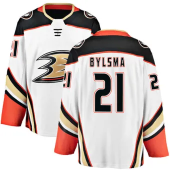 Men's Dan Bylsma Anaheim Ducks Away Jersey - White Authentic