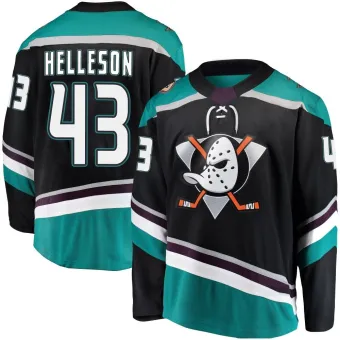 Men's Drew Helleson Anaheim Ducks Alternate Jersey - Black Breakaway