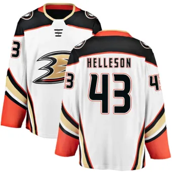 Men's Drew Helleson Anaheim Ducks Away Jersey - White Breakaway