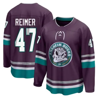 Men's James Reimer Anaheim Ducks 30th Anniversary Premier Jersey - Purple Breakaway