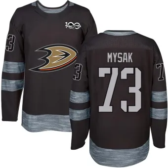 Men's Jan Mysak Anaheim Ducks 1917-2017 100th Anniversary Jersey - Black Authentic