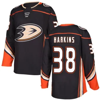 Men's Jansen Harkins Anaheim Ducks Home Jersey - Black Authentic