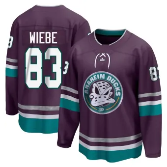 Men's Jaxsen Wiebe Anaheim Ducks 30th Anniversary Premier Jersey - Purple Breakaway