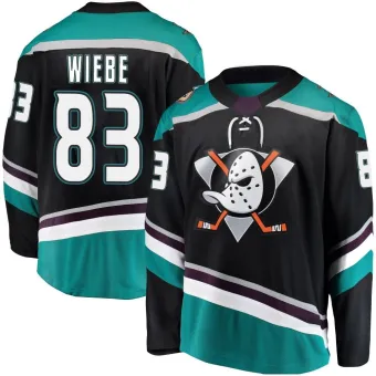 Men's Jaxsen Wiebe Anaheim Ducks Alternate Jersey - Black Breakaway