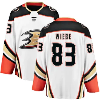 Men's Jaxsen Wiebe Anaheim Ducks Away Jersey - White Breakaway