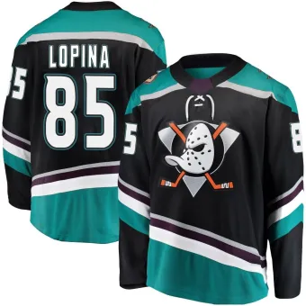 Men's Josh Lopina Anaheim Ducks Alternate Jersey - Black Breakaway