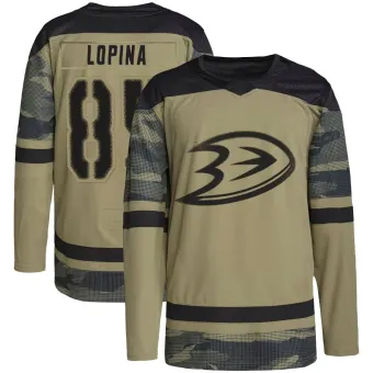 Men's Josh Lopina Anaheim Ducks Military Appreciation Practice Jersey - Camo Authentic