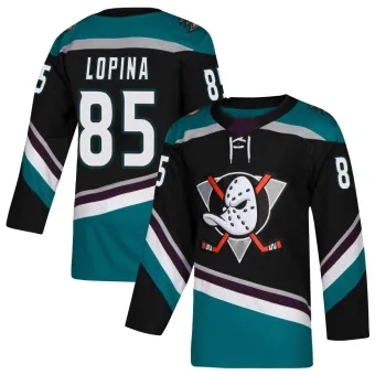 Men's Josh Lopina Anaheim Ducks Teal Alternate Jersey - Black Authentic