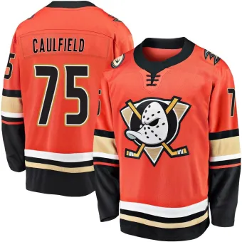 Men's Judd Caulfield Anaheim Ducks 2019/20 Alternate Premier Jersey - Orange Breakaway