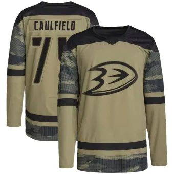 Men's Judd Caulfield Anaheim Ducks Military Appreciation Practice Jersey - Camo Authentic