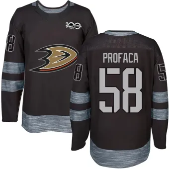 Men's Luka Profaca Anaheim Ducks 1917-2017 100th Anniversary Jersey - Black Authentic