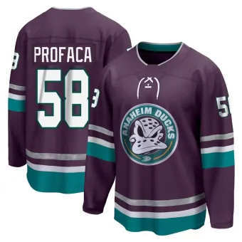 Men's Luka Profaca Anaheim Ducks 30th Anniversary Premier Jersey - Purple Breakaway