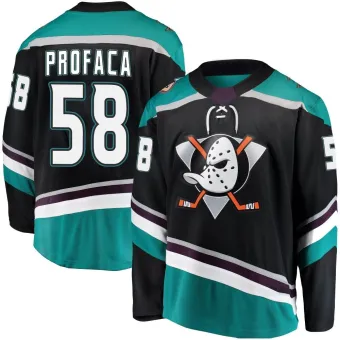 Men's Luka Profaca Anaheim Ducks Alternate Jersey - Black Breakaway