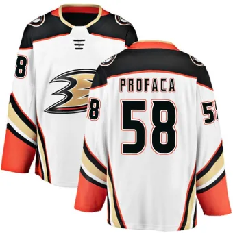 Men's Luka Profaca Anaheim Ducks Away Jersey - White Breakaway