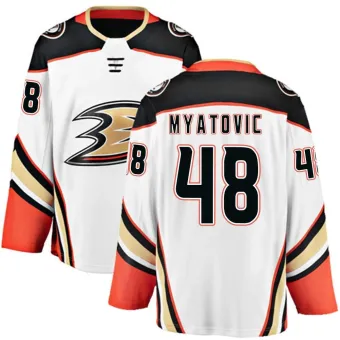 Men's Nico Myatovic Anaheim Ducks Away Jersey - White Breakaway