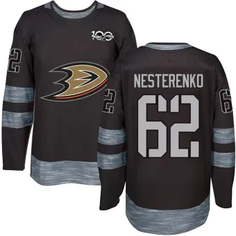 Men's Nikita Nesterenko Anaheim Ducks 1917-2017 100th Anniversary Jersey - Black Authentic