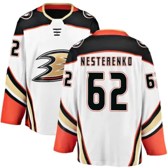 Men's Nikita Nesterenko Anaheim Ducks Away Jersey - White Breakaway