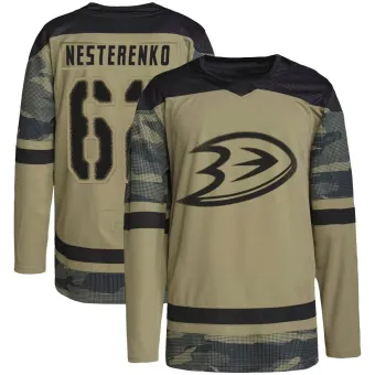 Men's Nikita Nesterenko Anaheim Ducks Military Appreciation Practice Jersey - Camo Authentic