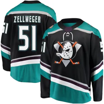 Men's Olen Zellweger Anaheim Ducks Alternate Jersey - Black Breakaway