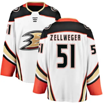 Men's Olen Zellweger Anaheim Ducks Away Jersey - White Breakaway