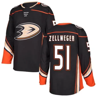 Men's Olen Zellweger Anaheim Ducks Home Jersey - Black Authentic