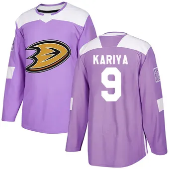 Men's Paul Kariya Anaheim Ducks Fights Cancer Practice Jersey - Purple Authentic