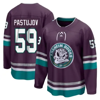 Men's Sasha Pastujov Anaheim Ducks 30th Anniversary Premier Jersey - Purple Breakaway