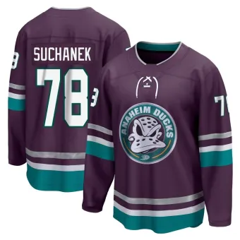 Men's Tomas Suchanek Anaheim Ducks 30th Anniversary Premier Jersey - Purple Breakaway