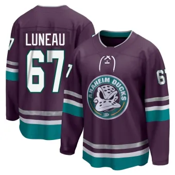 Men's Tristan Luneau Anaheim Ducks 30th Anniversary Premier Jersey - Purple Breakaway