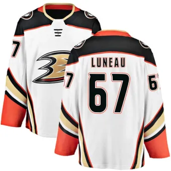 Men's Tristan Luneau Anaheim Ducks Away Jersey - White Breakaway