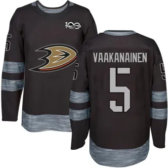 Men's Urho Vaakanainen Anaheim Ducks 1917-2017 100th Anniversary Jersey - Black Authentic